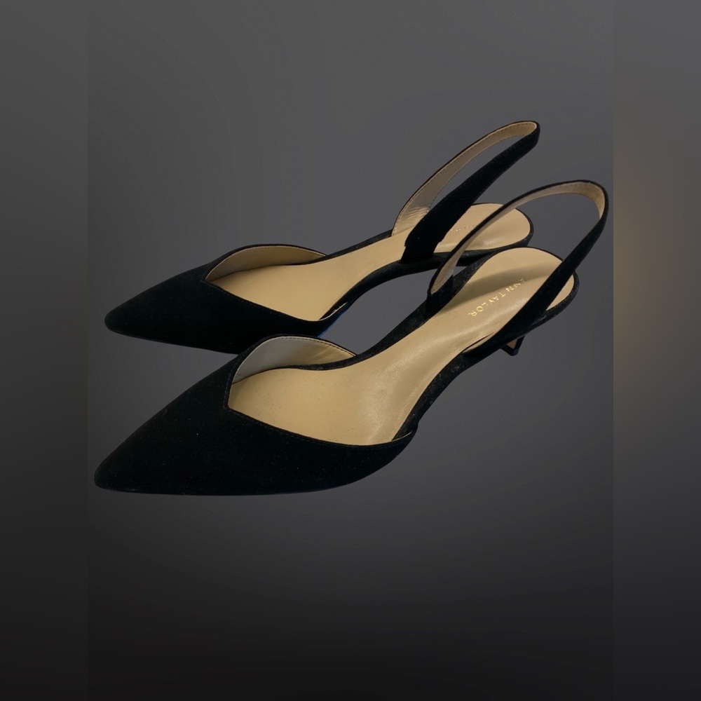 Ann Taylor Black Slingback Heels